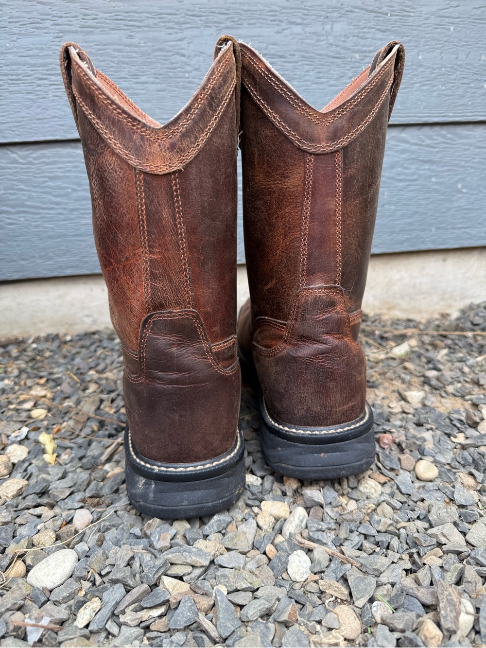 Ridgecut Toughwear Waterproof Pull-On Work Boots Men’s 11 Leather MemorySole - Picture 5 of 8